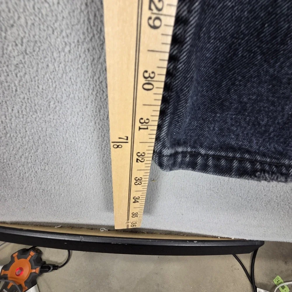 Levis 507 Jeans‎ Mens Black Dark Wash Straight Zip Fly Fits 32x32